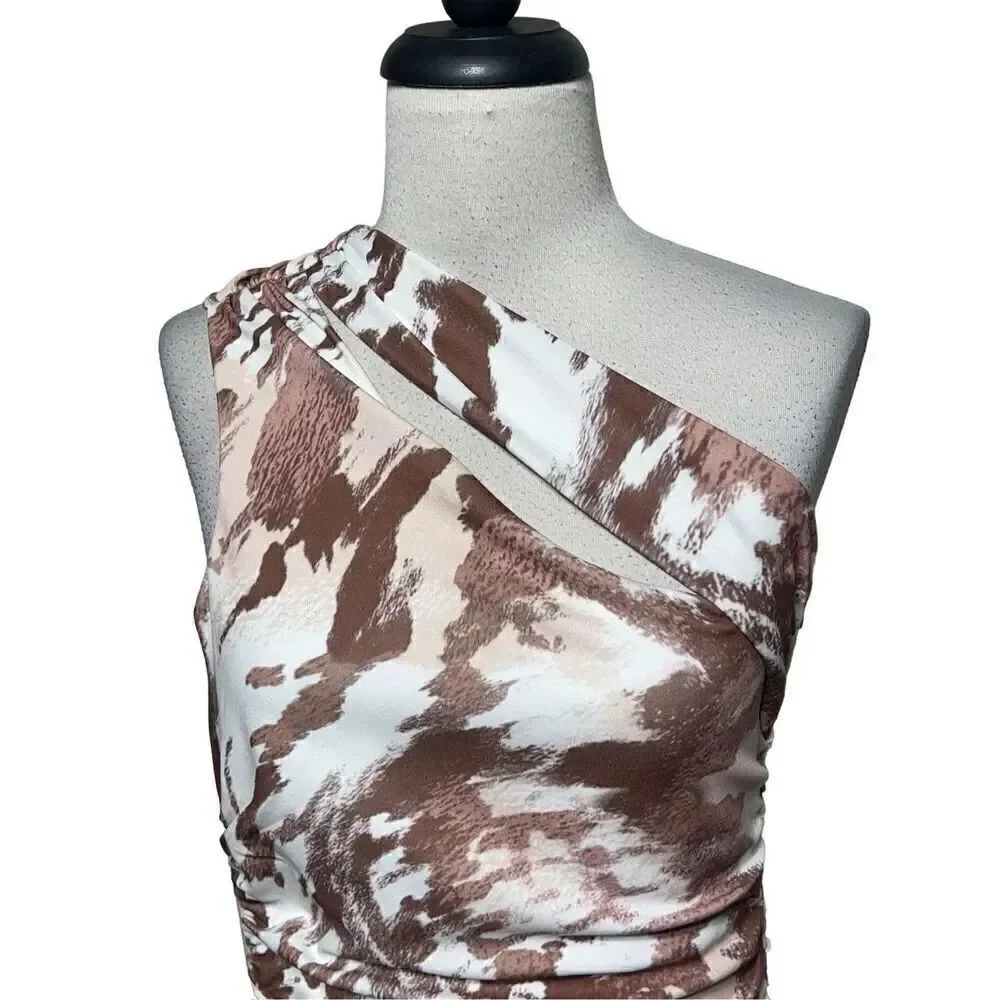 Alana Eve NWT Geometrical One Shoulder Bodycon Mini Dress XS